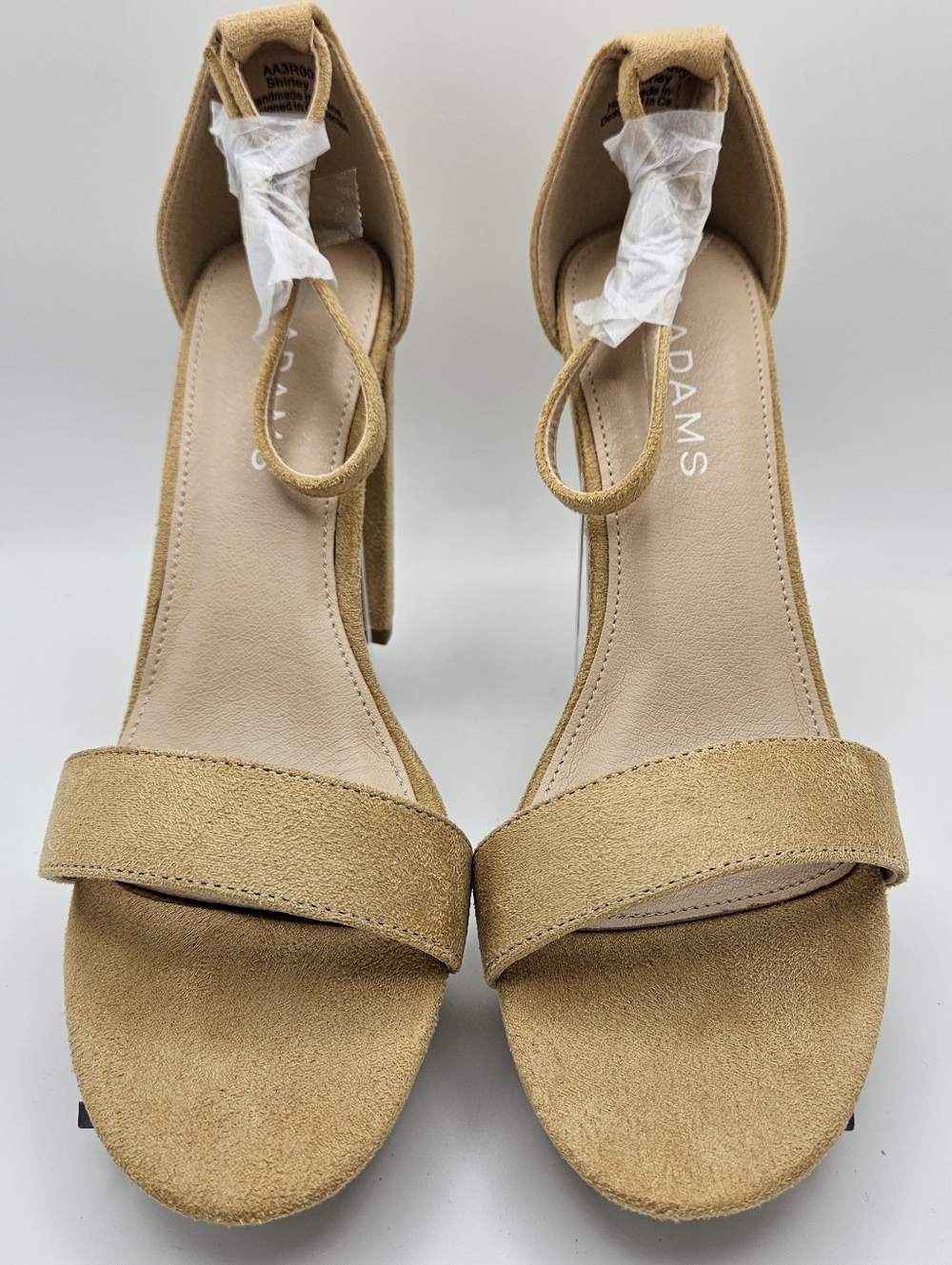 NIB J. Adams Shirley Heels In Light Taupe Vegan Suede Size 7
